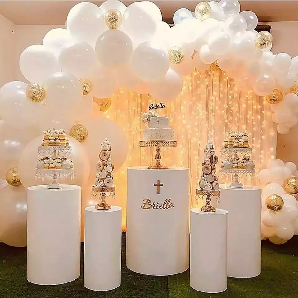 Wedding Decorations Pedestal Round Cylinder Baby Shower Party Decorative Display Racks Cake Flower Dessert Stand Table Decor