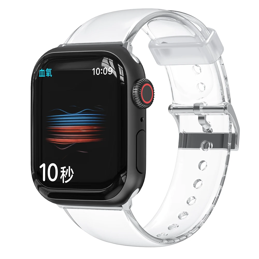 New Arrival TPU Transparent Watch Band Replacement Wrist Strap For Apple Watch Clear Bracelet