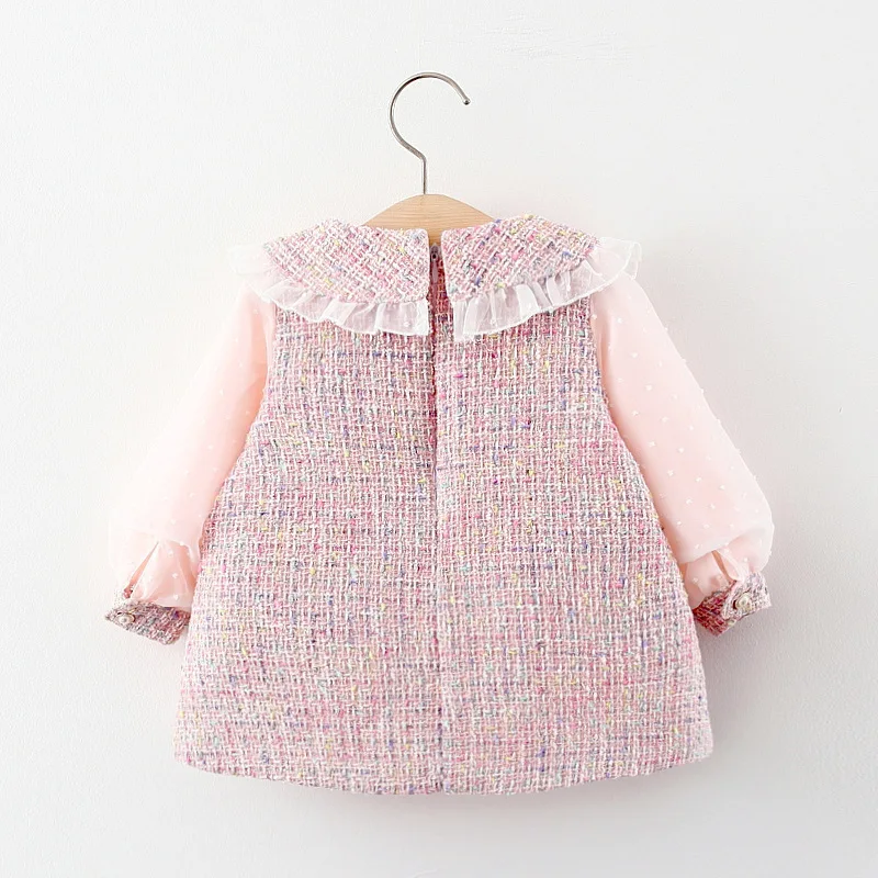 Summer Long sleeve Clothes Casual wear dress with for 0-3 years old baby girl