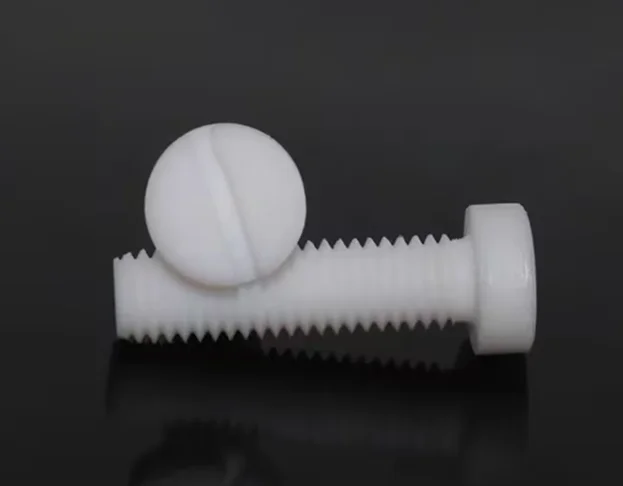 White plastic screws PP screws acid and alkali resistant insulated bolts slotted pan head plastic screws M3-M8