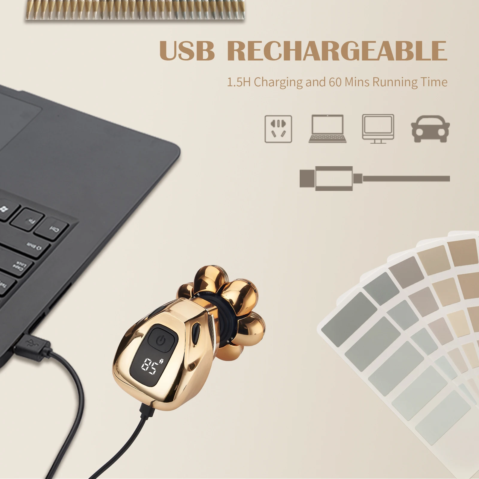 2021 NEW COMING 7D bald head shaver USB waterproof 7 shaver blades electric men shaver