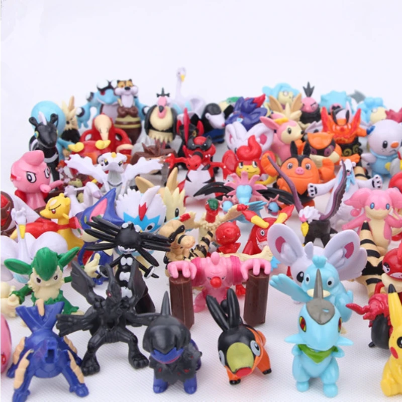 Оптовая продажа 100 моделей POKEMONE 3-5 см PVC детские игрушки статуи хобби Аниме фигурки для подарочных наборов