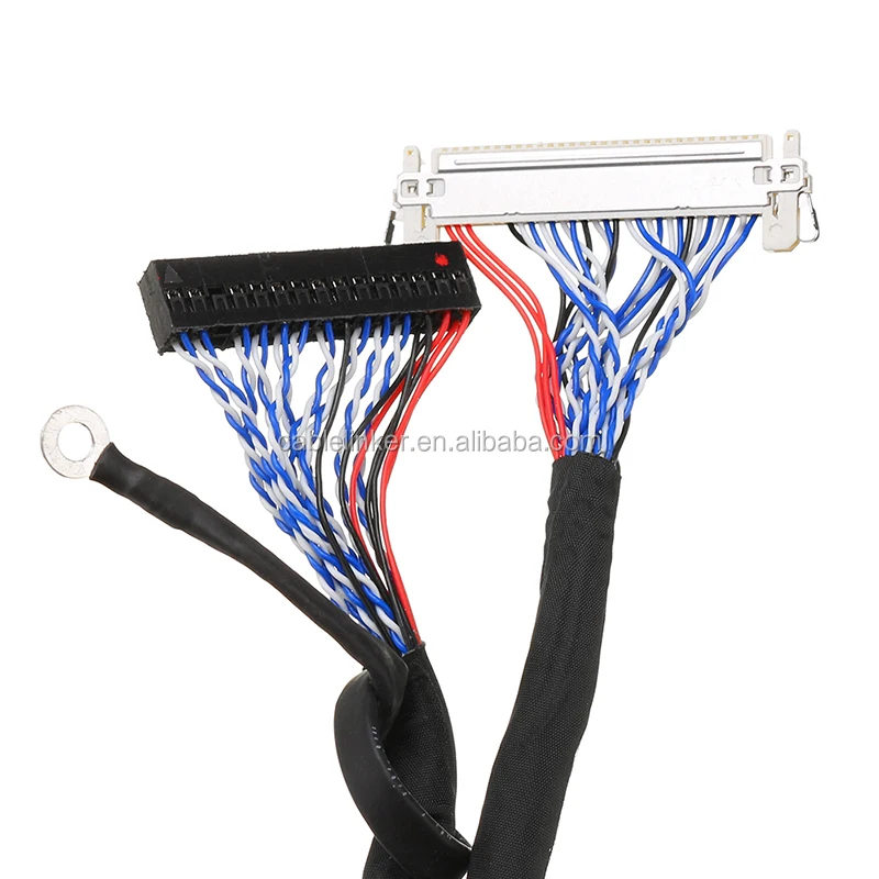 Custom Connector Soldering Laptop LCD LED IPEX Display Cable 20 24 36 40 41 50 51 Pin LVDS Cable For LCD Panel