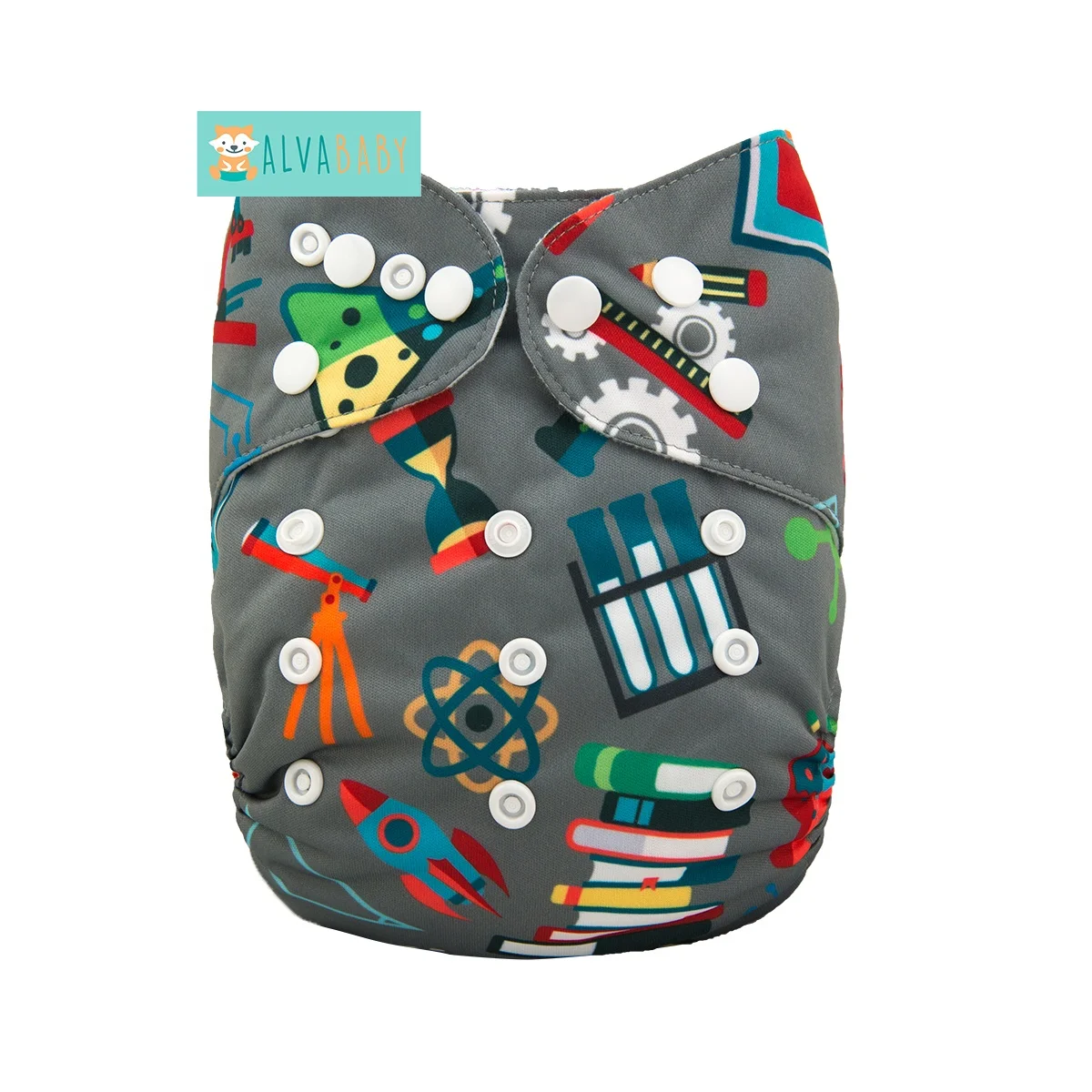 ALVABABY printed one size baby cloth diapers washable baby nappies in China