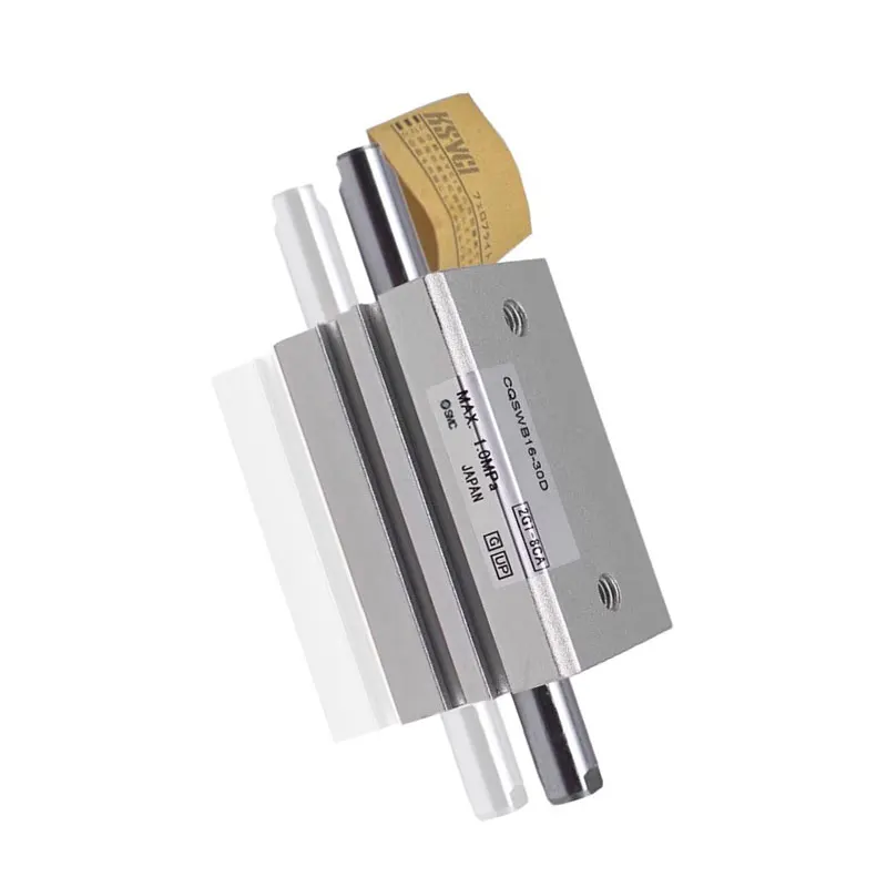 SMC cylinder CQSWB20-10D/CDQSWB20-10DM series compact double shaft double rod thin cylinder
