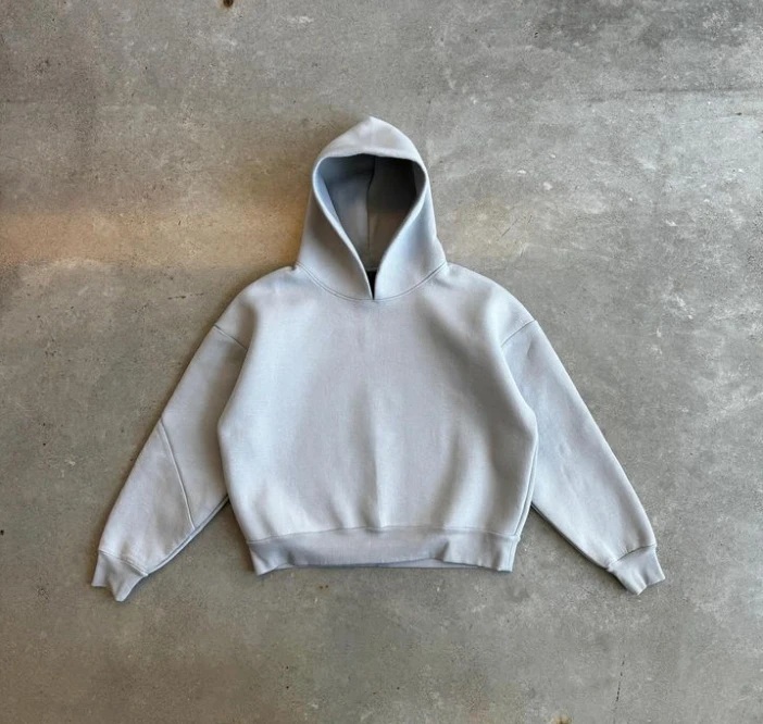 Dongguan manufacturers clothing oversized unisex loose plain solid blank cotton polyester neoprene hoodie for men