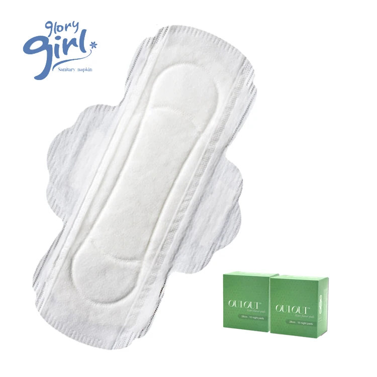 Eco Friendly 100 Biodegradable Sanitary Pad Ultra thin Organic Cotton Sanitary Towel For Women Female With High Quality
