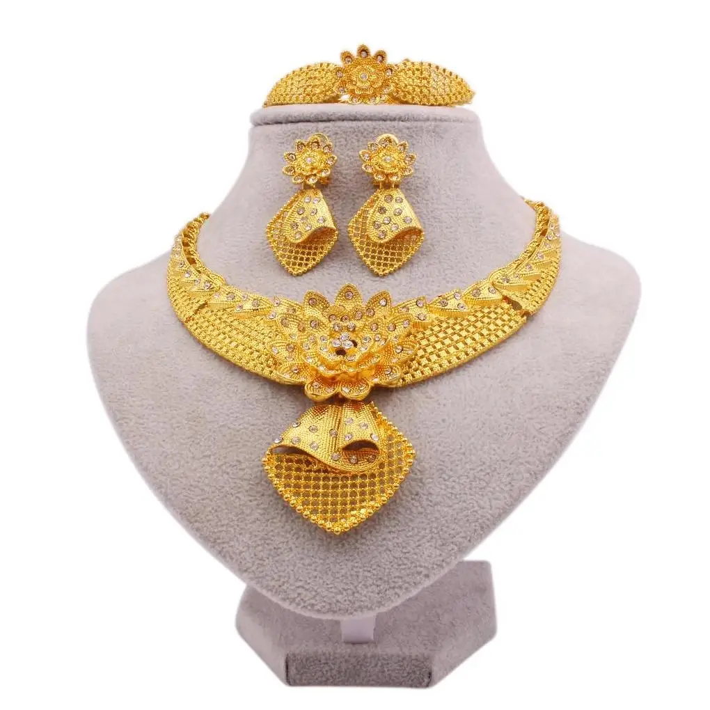 Fashion Jewelry Necklaces collier en argent pour femme Clover Statement Non Tarnish And Bracelet Flower Secret Message Necklace