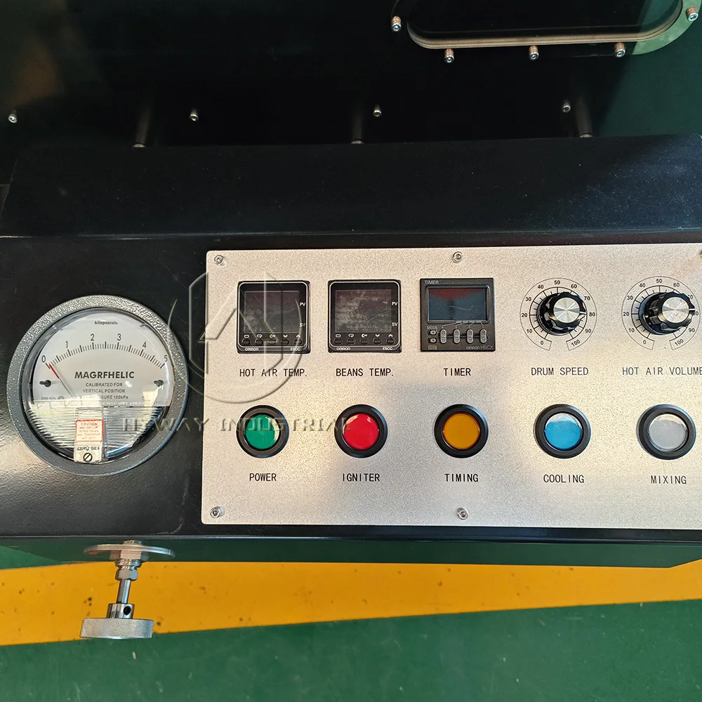 HW-17kg 15kg double drum cast iron stainless steel gas hot air heating coffee roasters coffee bean coffee roaster machine