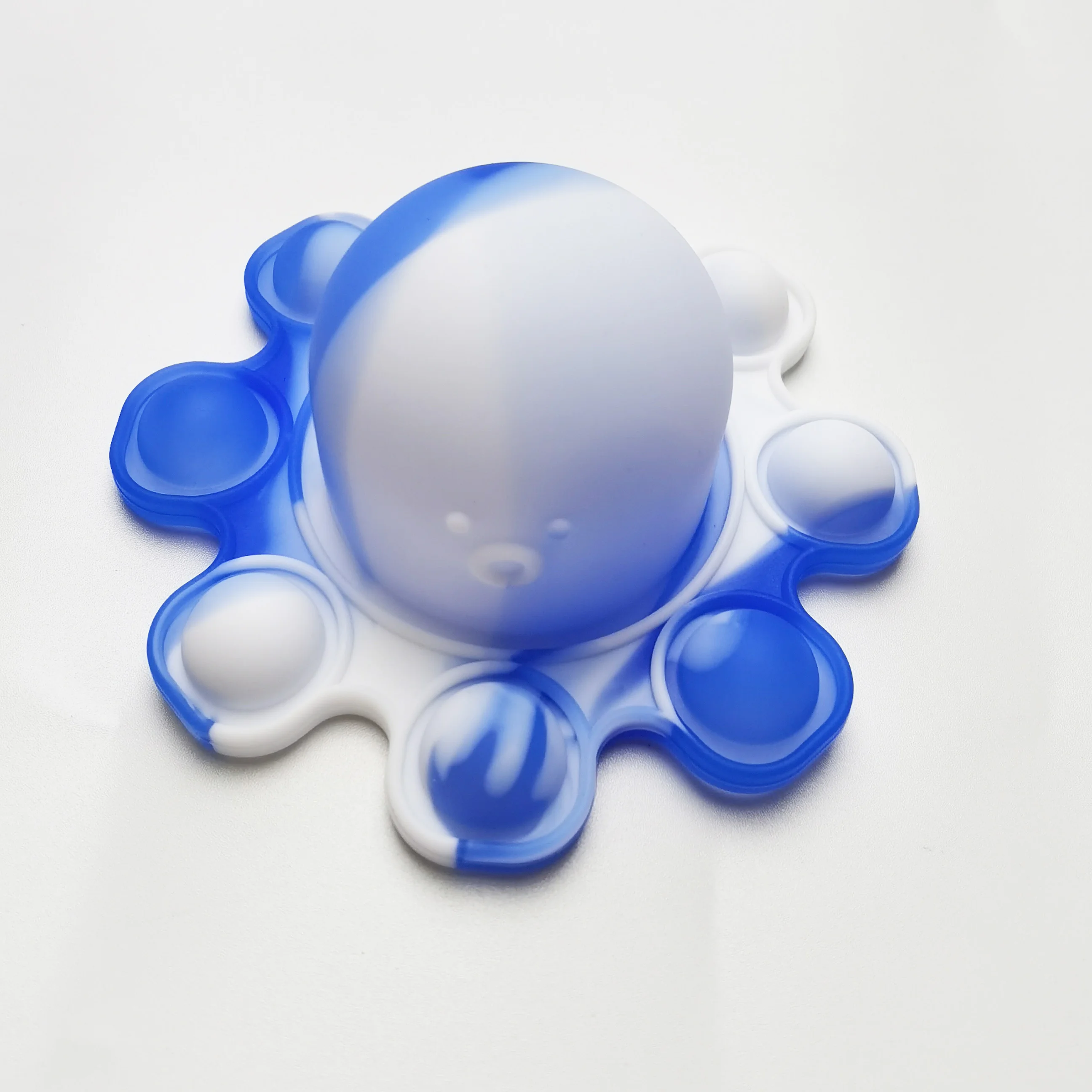 China Factory Wholesale High Quality Free Samples Octopus Fidget Pop Double-sided  Silicone Reversible Octopus keychain