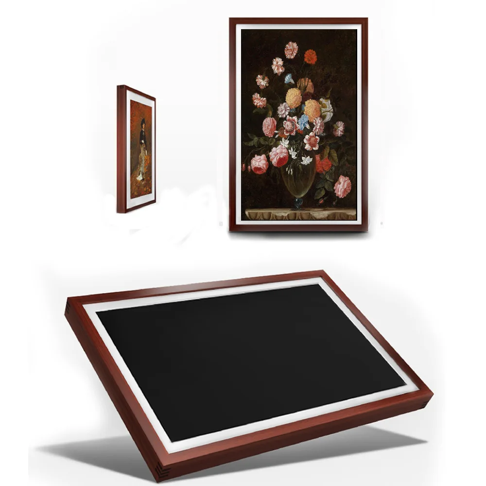 27 Inch LCD LED TFT Wood Frame Wall Mounted Advertising Display