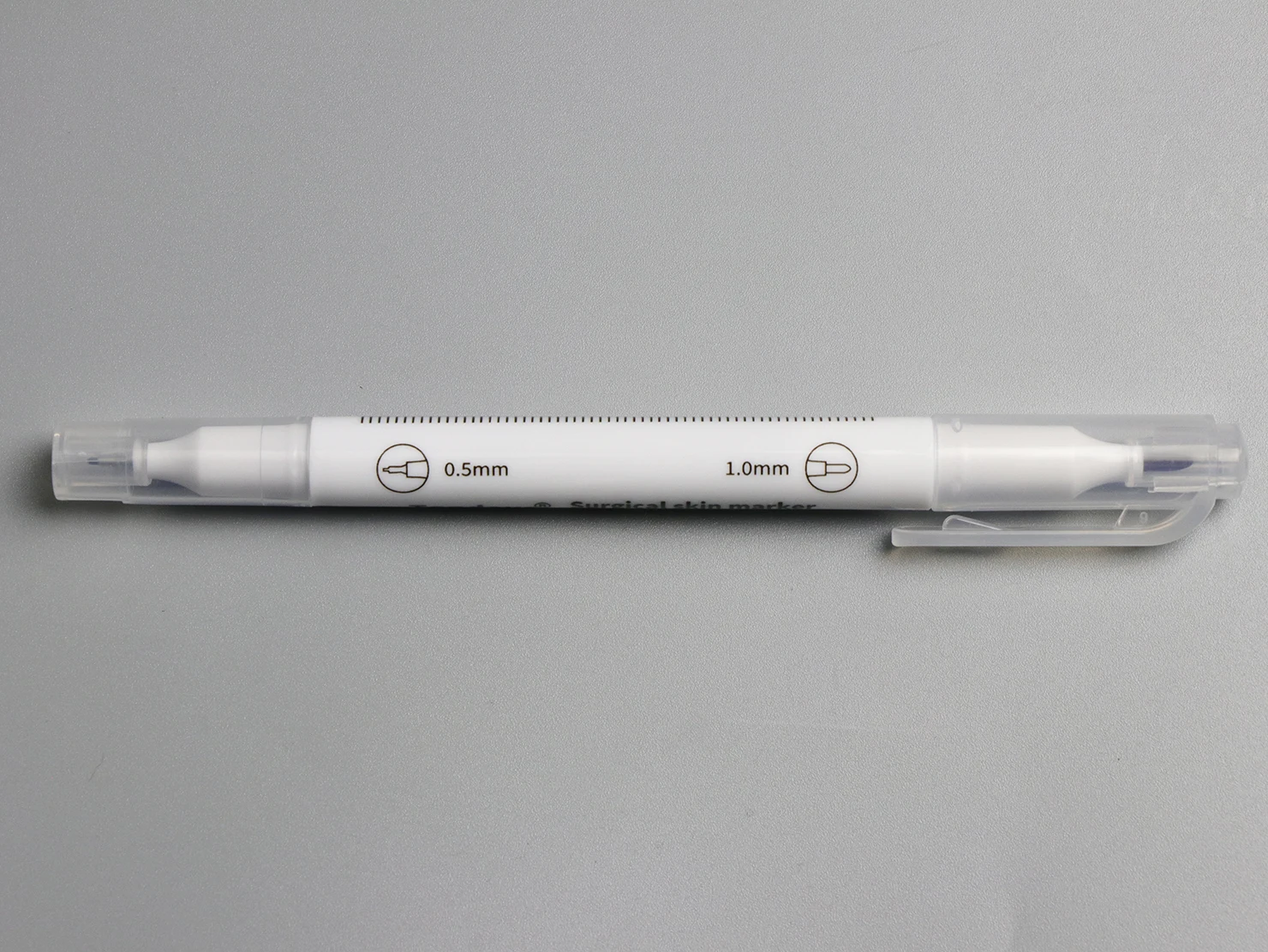 Белый хирургический маркер T3023 Tondaus для хирургической кожи с 15 см стерильным мешочком-линейкой стерильной хирургии немоющийся двумя типсами фиолетовый