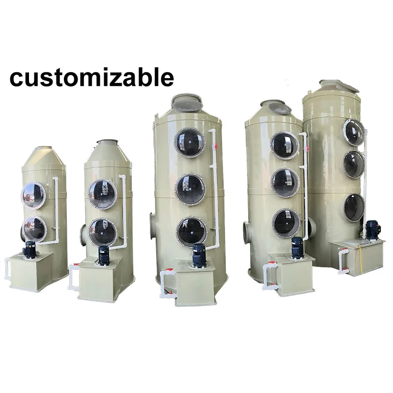 New Industrial PP Wet Scrubber Absorption Column for Flue Gas Hotel Industries Core Components Including fan and Motor