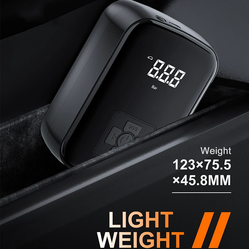 Wired Tyre Inflator 12V 150 PSI Mini Portable Air Pump Compressor Pressure Electric Digital Tyre Inflator For Car Bike Ball