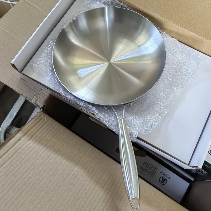Korean style multi size stainless steel 304 panci kitchenware nonstick frying pan cookware Thickened three layer steel sartenes