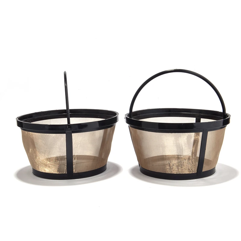 50pcs Paper Coffee Filter &Bunna coffee filter reusable 8-12 cup basket replacement stainless steel Permanent coffee filter