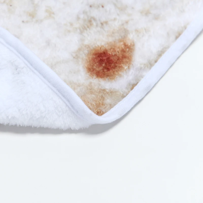 2021 High Quality Burritos Tortilla Blanket Round Throw Novelty Food Pizza Blanket for Adult