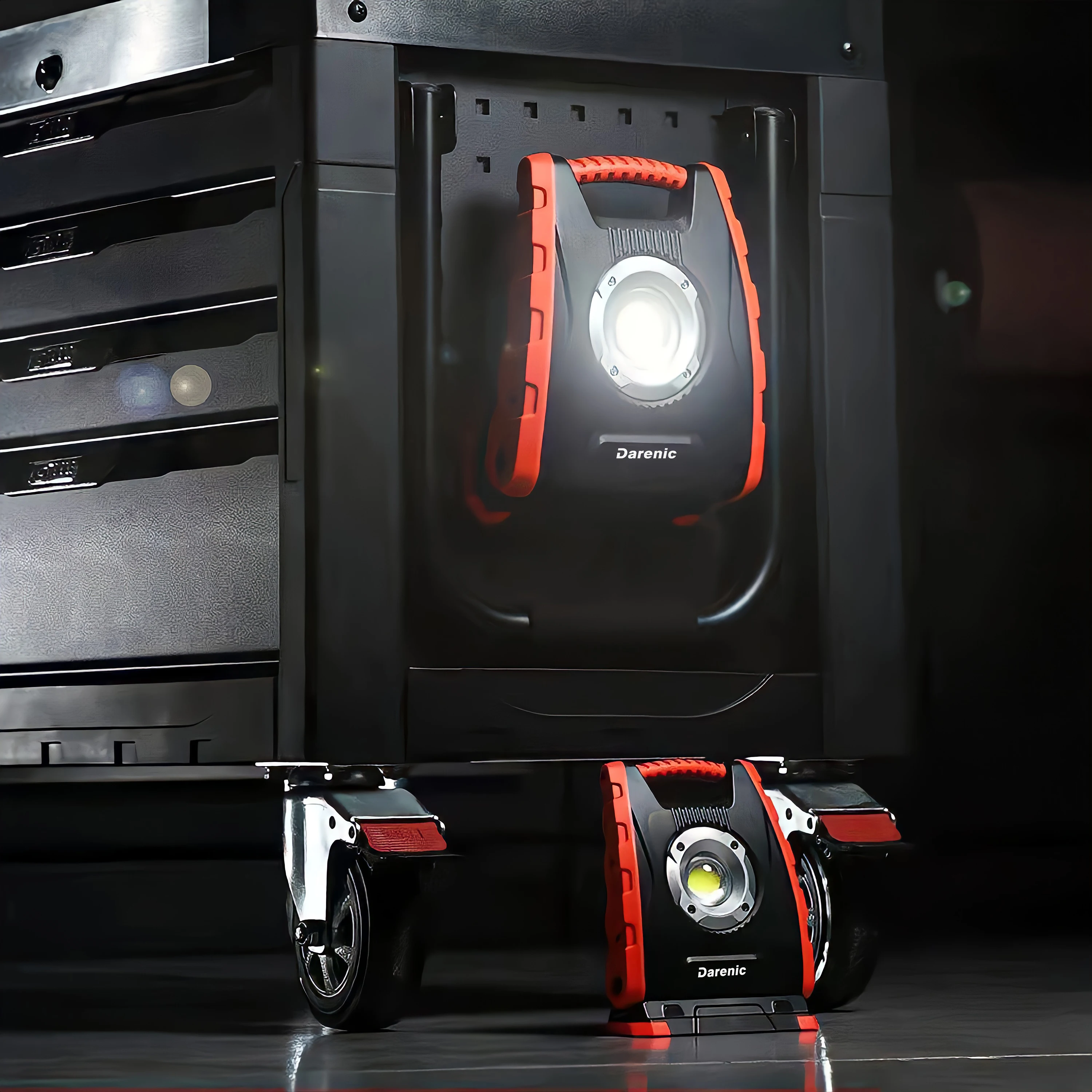 Darenic Area Lighting Rechargeable 10W LED Adjustable Brightness Flood Work Light With Magnet on the bottom