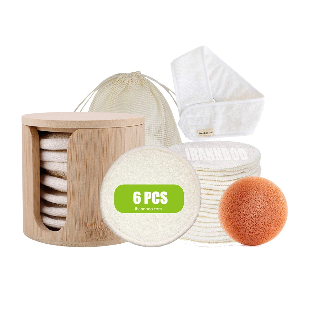 Наборы бамбуковых подушечек для снятия макияжа от фабрики Ibannboo