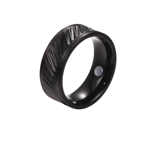 BioMagnetic Jewelry Wholesale Fashion Jewelry Finger Neodymium Ring Magnet Mens Stainless Steel Ring Black Fashion Jewelry Rings