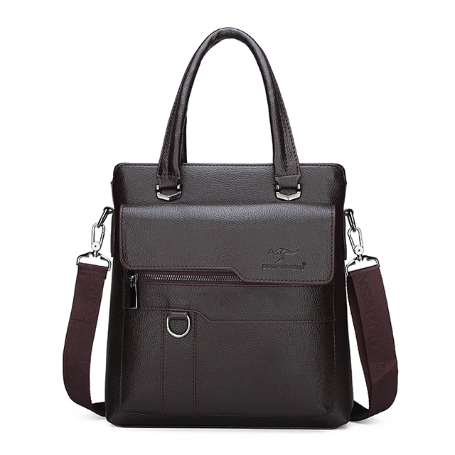 Новые стильные мужские сумки из натуральной кожи искусственная кожа с несколькими карманами, деловая Повседневная прилив сумка, сумка на плечо, сумка для работы мужская кожаная сумка