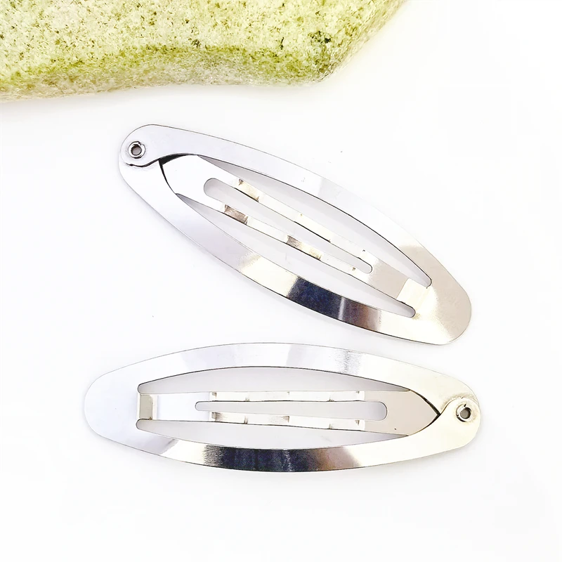 Autumn and winter 2022 stainless steel 6CM oval BB clip is suitable for DIY fabric flannelette crochet hair accessories