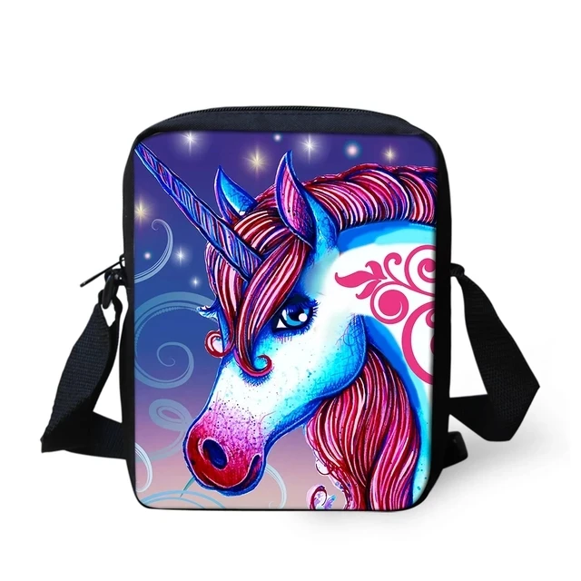 2022 Fashion Design Unicorn Print Diagonal Bag Shopping Travel Shoulder Diagonal Kid jelly Fantasy Mini Cross-body Shoulder Bag