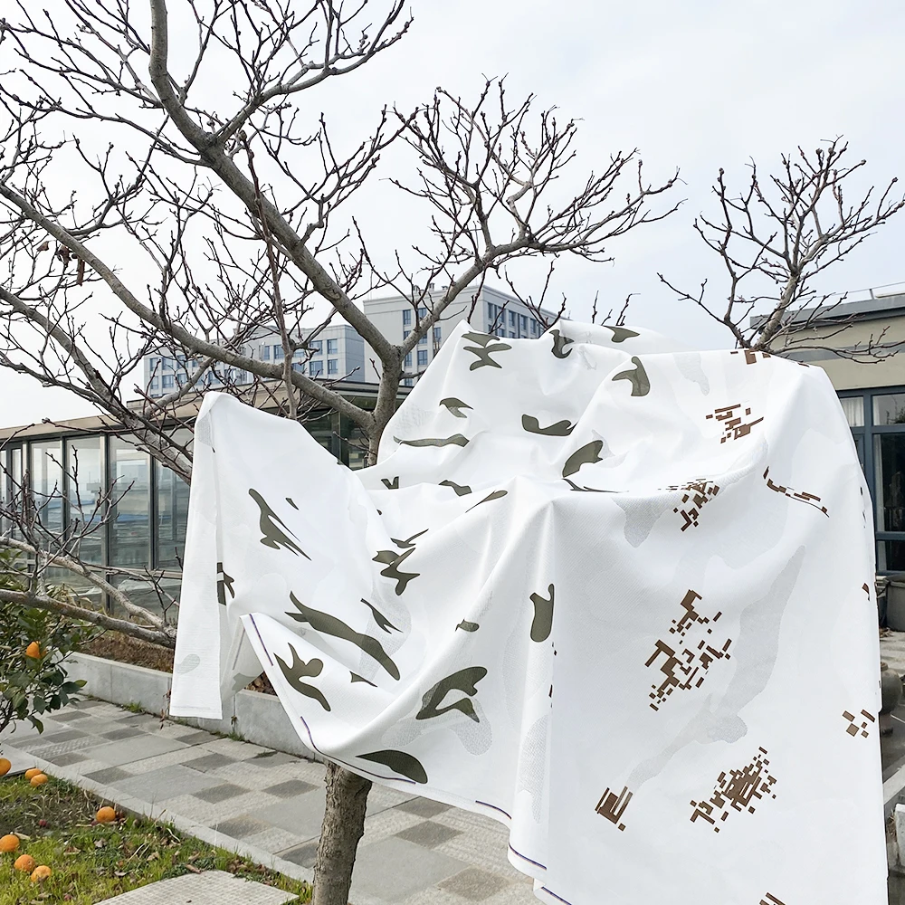 Winter snow white Durable double sided net multispectral desert camouflage camo netting for hunting