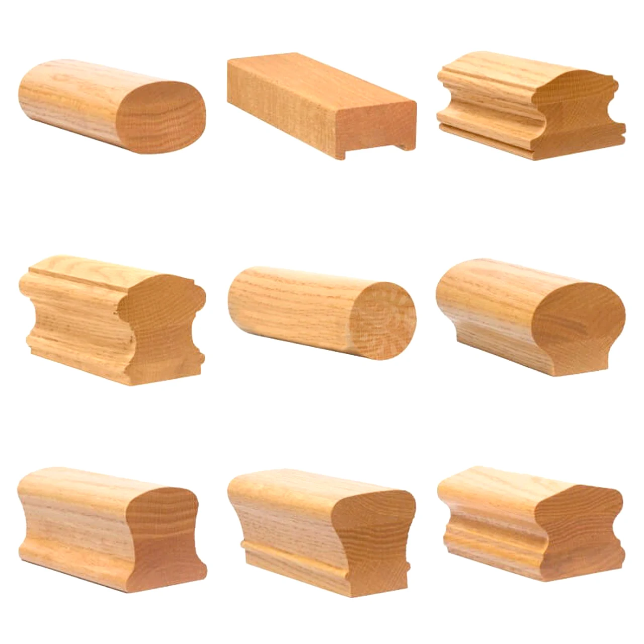 Home Furniture Solid Wood Handrail Red Oak Wooden Staircase Handrail 6010#  6210#  6042#  8200# 9100#