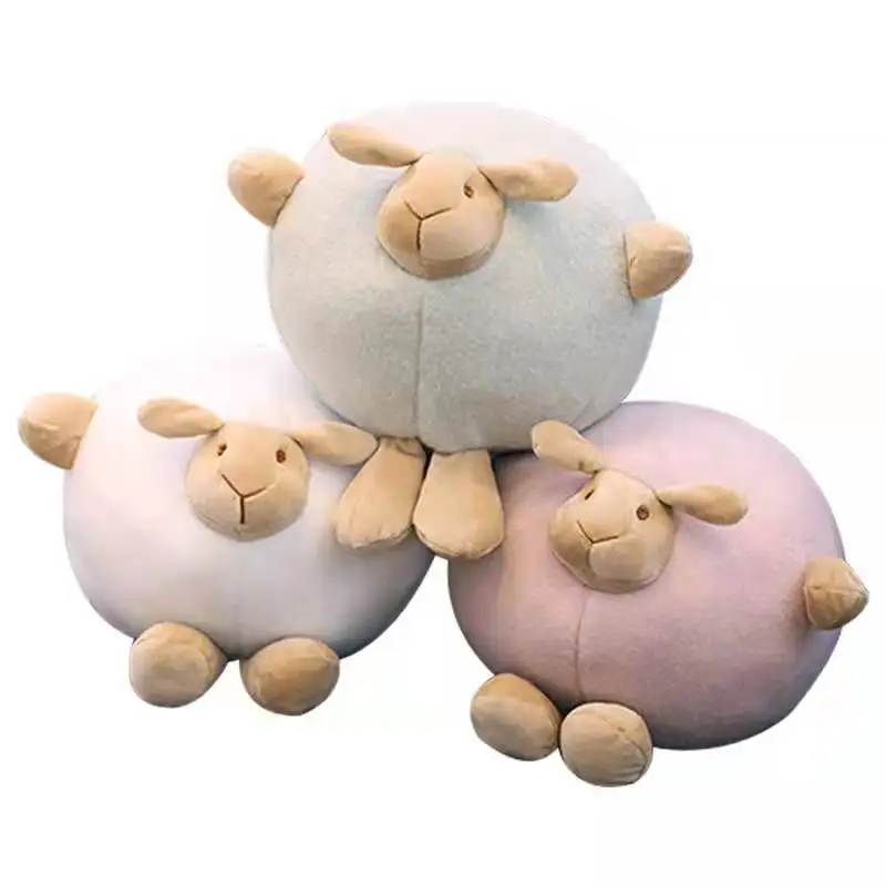 Custom logo Pink sheeps doll  Lamb pillow plush sheep pillow Wedding decorations Cute plush sheep toy