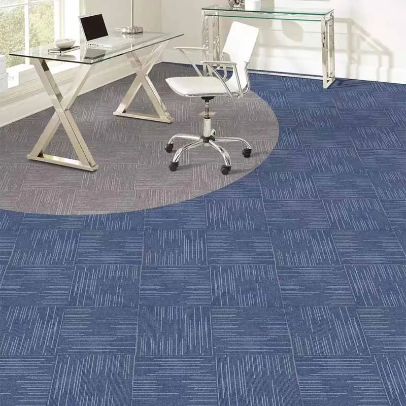 High quality fireproof PVC backing commercial pvc flooring hotel gray office carpet tiles 50X50