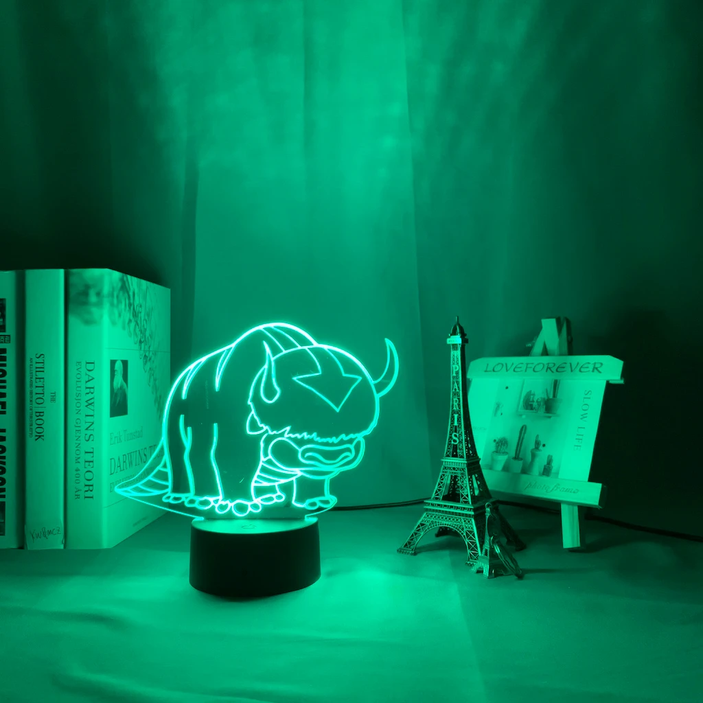 Custom Avatar The Last Airbender 3D Visual Illusion LED Inductive Night Lights Anime for Kids Room Table Lamp