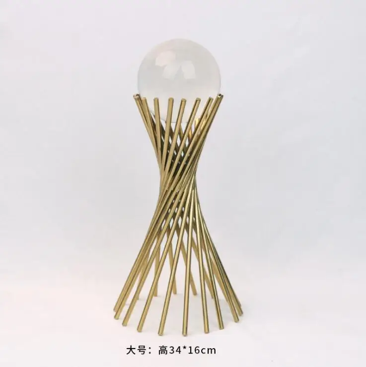 Crystal with Iron Art Frame Ornaments home decor luxury table vases flower vase home decor home ornaments