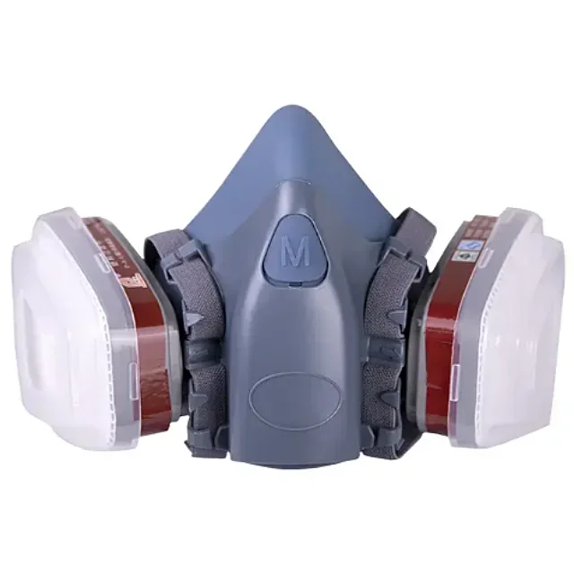 2024 Factory Half Face Gas Mask Chemical Respirator Silicone Mask Silicone Seal Mask