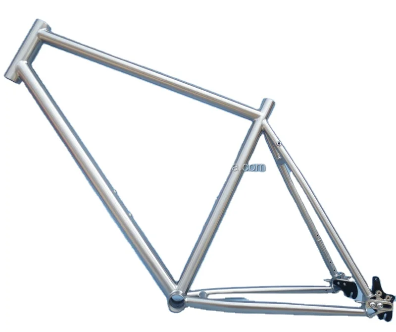 China high quality new design titanium belt drive splitter sliding dropout 700C internal headtube frame external cable routing