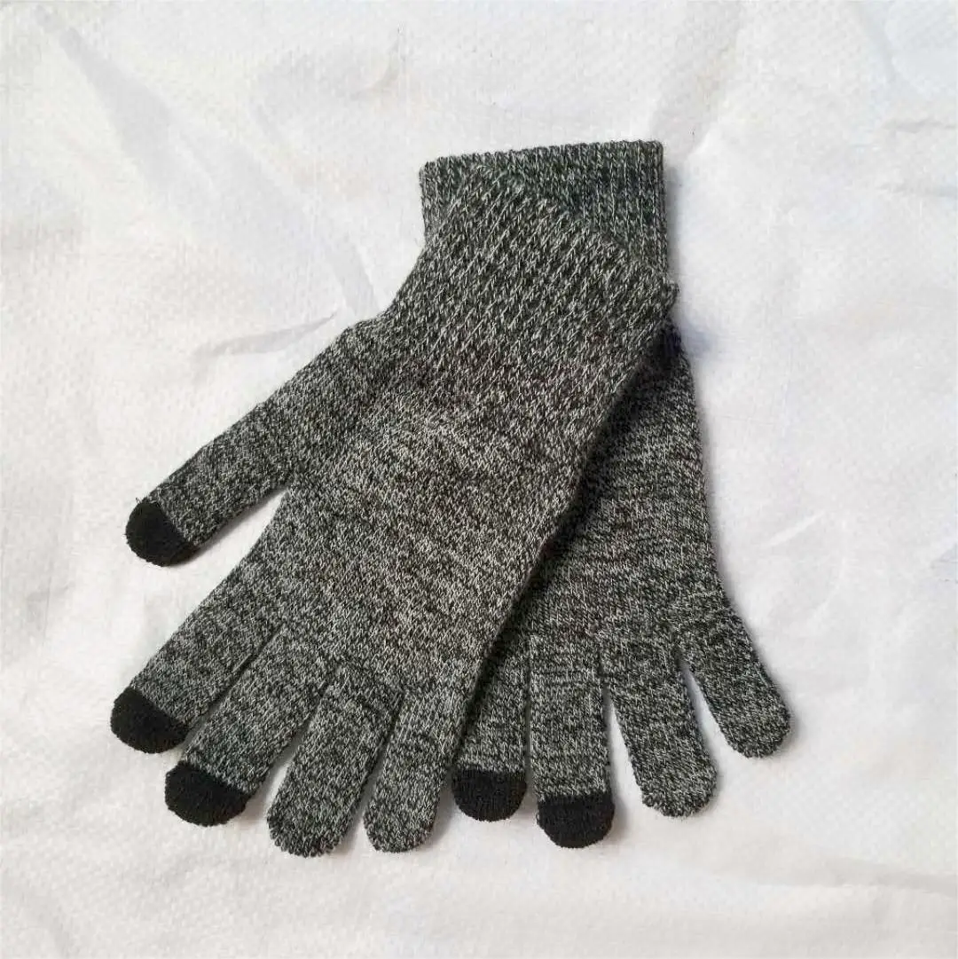 Acrylic Cold Weather Knit Gloves Cycling Winter Touch Screen Gloves