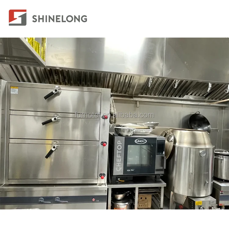Chinese Restaurant Kitchen Equipment Gas Stove / Steamer Complete Kitchen Solution