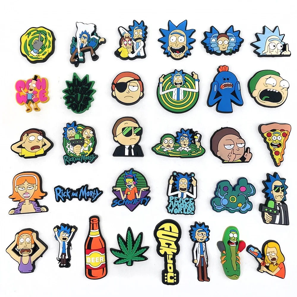 2022 rick and morty wholesale croc shoe charms letters luxury designer custom Croc charms wholesale