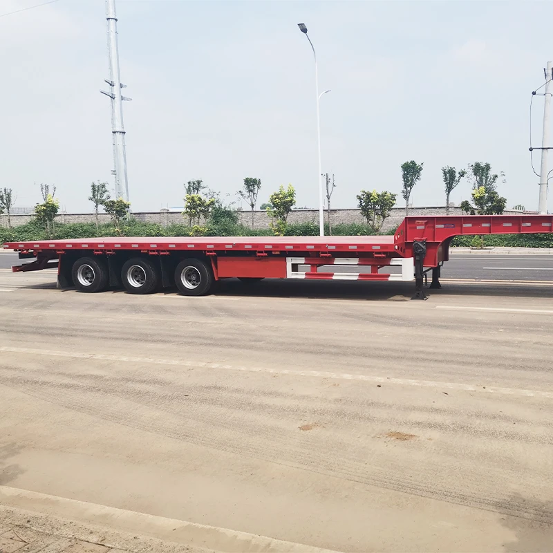 Новый и Подержанный 3-х 4-осный погрузчик lowboy 50 60-тонный Низкорамный грузовик с дроп-палубой полуприцеп