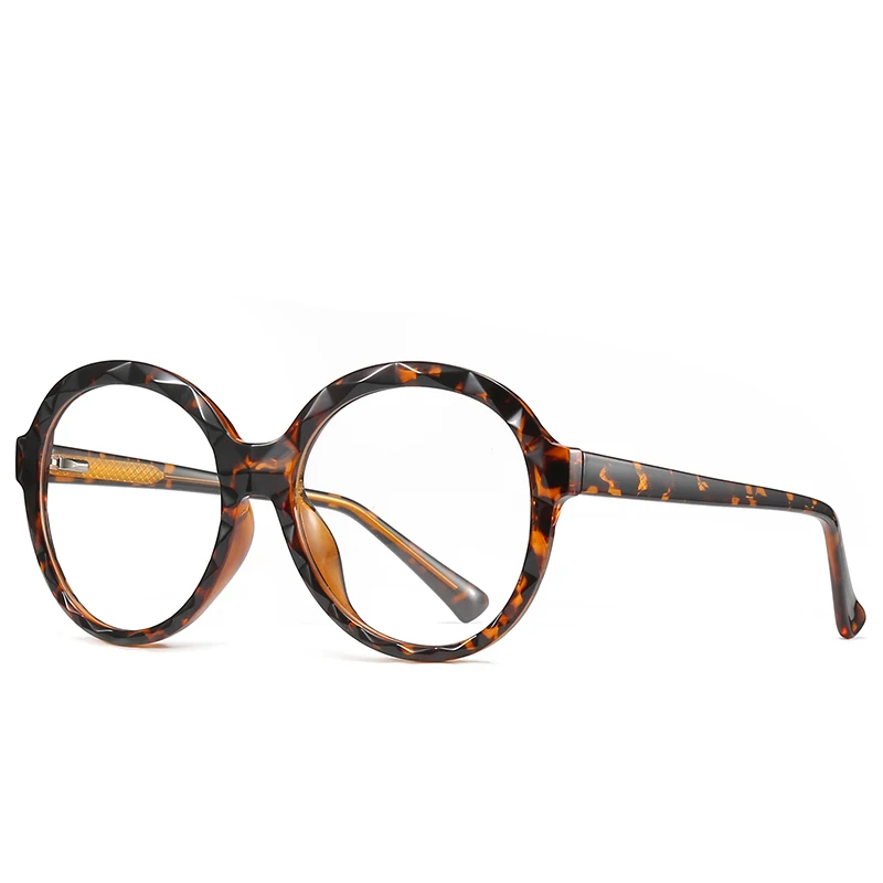 NWOGLSS  2010 Fashion Irregular Mirror Frame Round Lenses Blue Light Blocking Glasses
