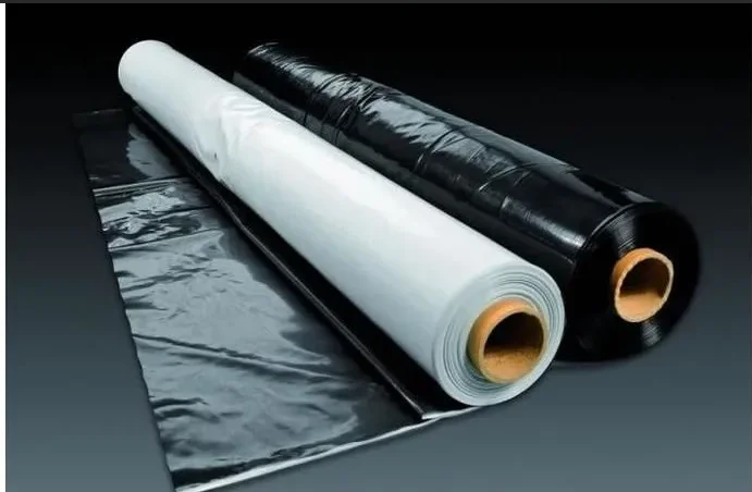 5.5 Mil 6 Mil 10 Mil Thick 10 X 100 Polyethylene Panda Film Black White Plastic Sheeting Roll