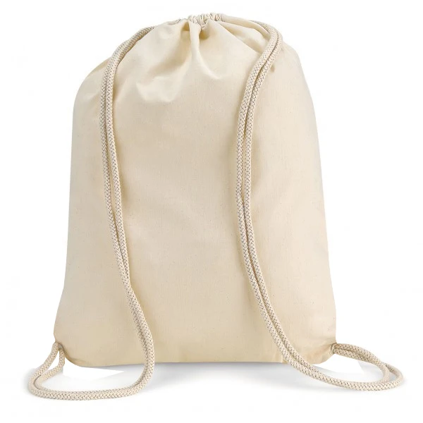 Cotton String Backpack Drawstring Bag Material made in India West Bengal color black