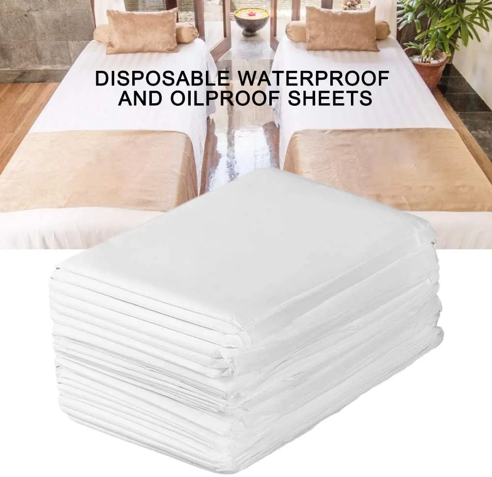 Одноразовая Нетканая кровать, только маслостойкая дышащая спа перфорированная простыня, плоская простыня геометрической формы, простой нетканый материал один раз 50