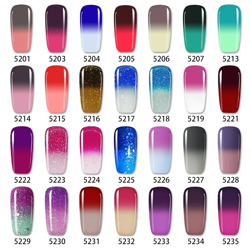 Professional 28 Colors Uv Temperature Change Nail Polish Gel New Arrival Gel Nail Polish 8Ml/Bottle