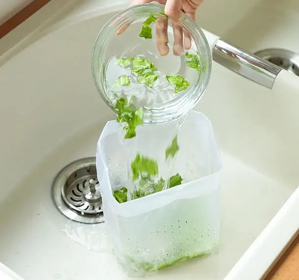 30pcs/Set  Household Kitchen Sink Self-standing Large Garbage Bag Sink Filter Trash Storage Drain Bag Rubbish Bag