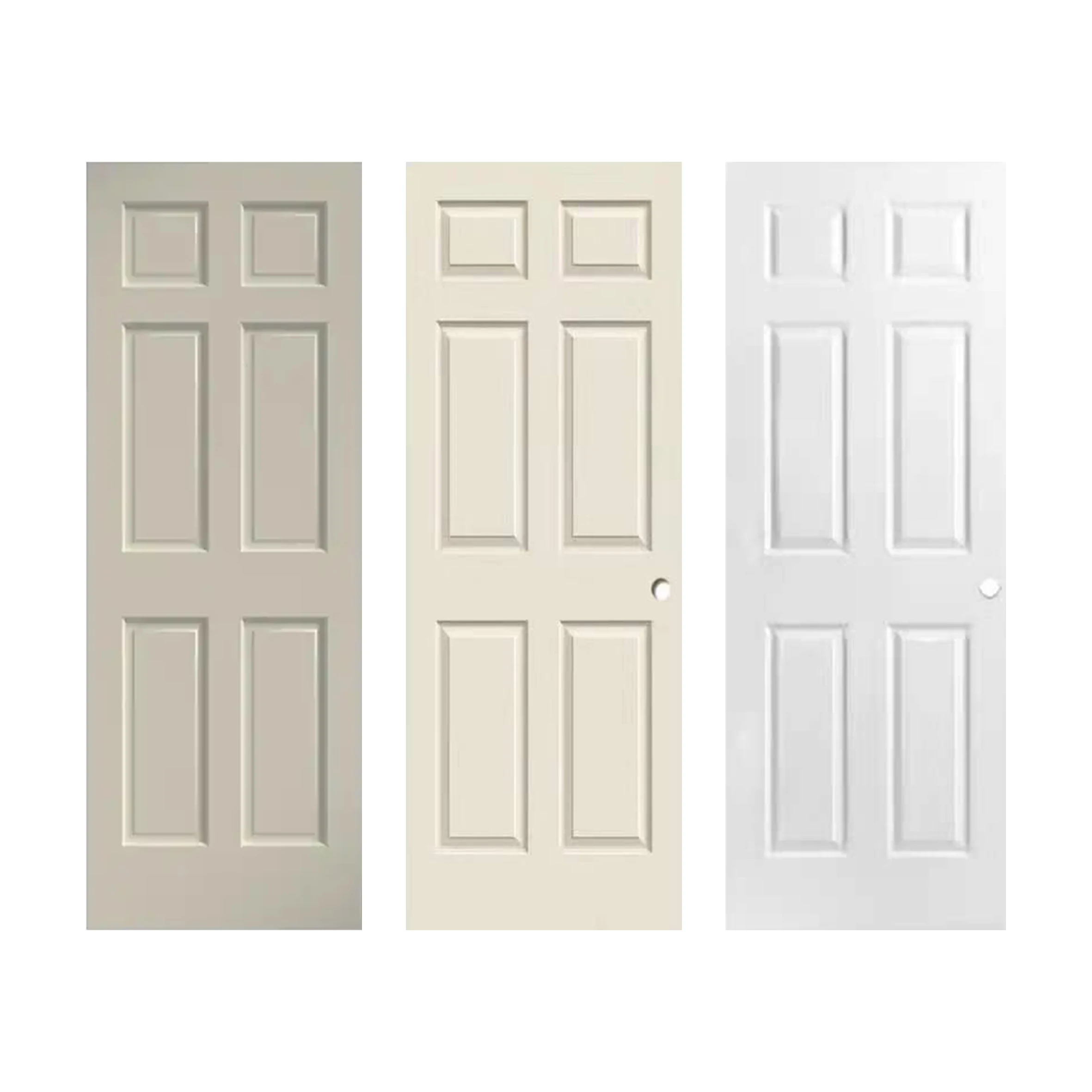 Manufacturer Price Interior Core Pvc Solid Material Melamine Mdf Door Panel Wooden Door