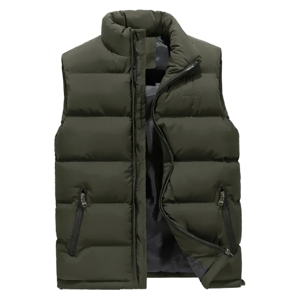 High Quality Winter Warm Custom Big Size Casual Loose Solid Sleeveless Men Puffer Vest