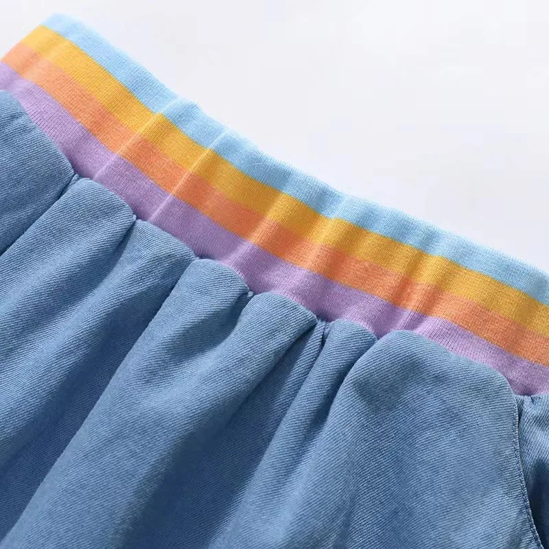 Wholesale Customization Cute rainbow Flower Printing  Girls Clothing Sets for Summer