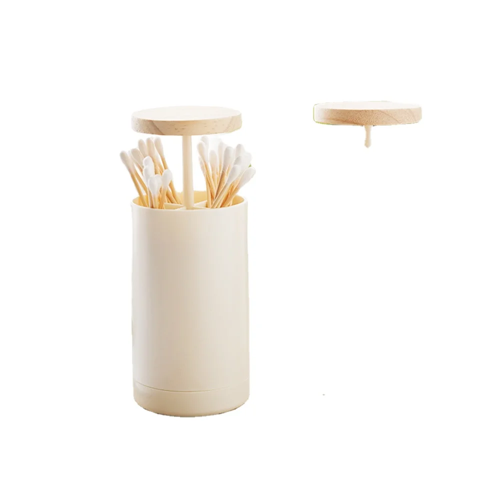 Simple Nordic Style Creative Automatic Wooden Plastic Toothpick Holders Toothpick Stand Toothpick Box Home Decoration