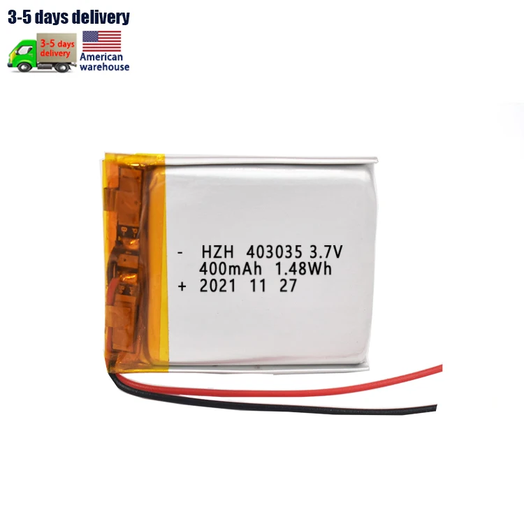 KC 403035 400mAh Lithium Polymer ion Battery portable TV MP3 Rechargeable Lithium ion Polymer Battery 403035 400mAH